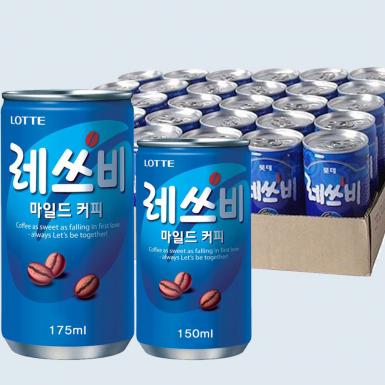 레쓰비마일드캔커피 150ml 마일드 모카라떼 175ml30개/박스