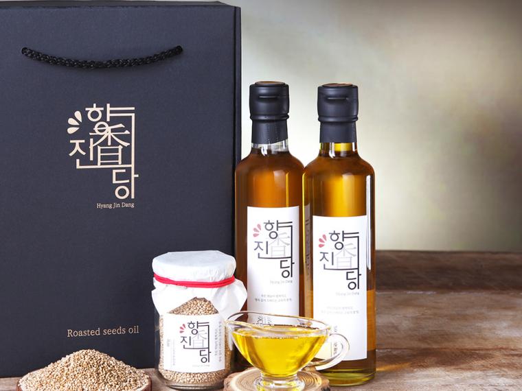 향진당 국산참기름180ml+들기름180㎖+볶은참깨80g 전북 고창 대산방앗간